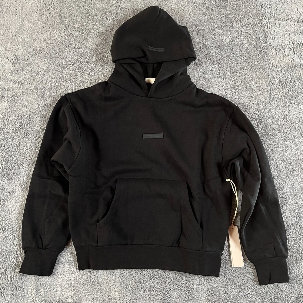 Fear of God Essentials Hoodie Small Classic Jet Black Classic Fleece Authentic
